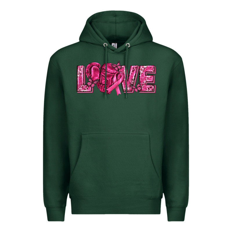 Breast Cancer Love Premium Hoodie by texasbilliewilder | Teevron