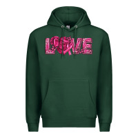 Sports Green Breast Cancer Love Premium Hoodie - texasbilliewilder