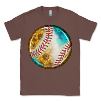 Chestnut baseball with sunflower round earrings Classic Tee - BundleAndBundleShop