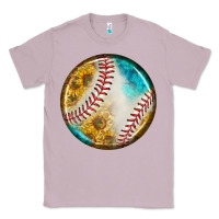 Lilac baseball with sunflower round earrings Classic Tee - BundleAndBundleShop