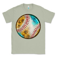 Matcha baseball with sunflower round earrings Classic Tee - BundleAndBundleShop