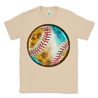 Mushroom baseball with sunflower round earrings Classic Tee - BundleAndBundleShop