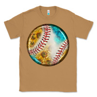 Toasted Coconut baseball with sunflower round earrings Classic Tee - BundleAndBundleShop