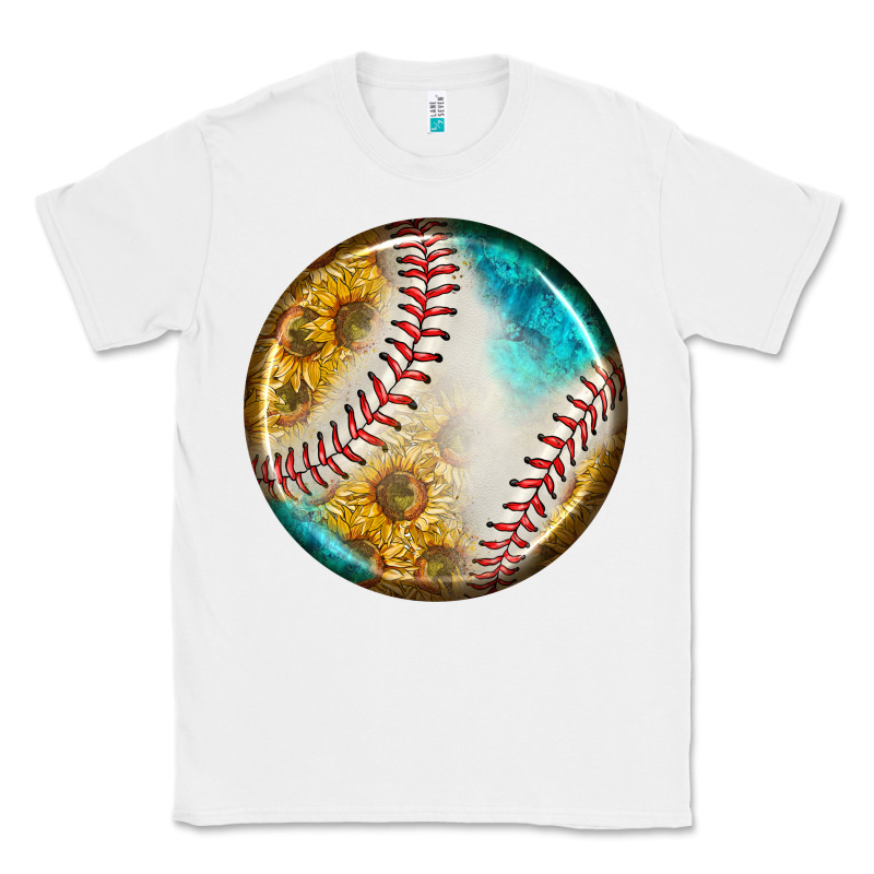Baseball With Sunflower Round Earrings Classic Tee by BundleAndBundleShop | Teevron