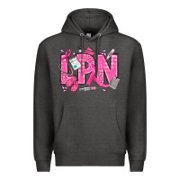 Charcoal Heather Breast Cancer LPN Licensed Practical Nurse Premium Hoodie - texasbilliewilder