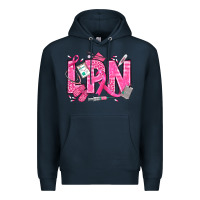 Navy Breast Cancer LPN Licensed Practical Nurse Premium Hoodie - texasbilliewilder