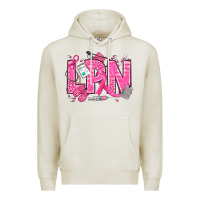 Oatmeal Heather Breast Cancer LPN Licensed Practical Nurse Premium Hoodie - texasbilliewilder