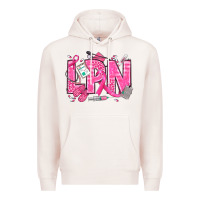 Pale Pink Breast Cancer LPN Licensed Practical Nurse Premium Hoodie - texasbilliewilder