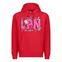 Red Breast Cancer LPN Licensed Practical Nurse Premium Hoodie - texasbilliewilder