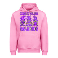 Fuchsia Pink Domestic Violence Warrior Gnomes Urban Hoodie - texasbilliewilder