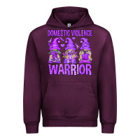 Mauve Wine Domestic Violence Warrior Gnomes Urban Hoodie - texasbilliewilder