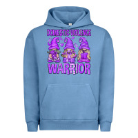 Pigment Pebble Blue Domestic Violence Warrior Gnomes Urban Hoodie - texasbilliewilder