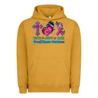 Pigment Peanut Butter Faith Hope Cure Breast Cancer Awareness Urban Hoodie - texasbilliewilder