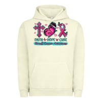 Pigment Pistachio Faith Hope Cure Breast Cancer Awareness Urban Hoodie - texasbilliewilder