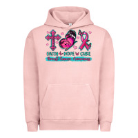 Pigment Salmon Faith Hope Cure Breast Cancer Awareness Urban Hoodie - texasbilliewilder