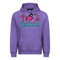 Tulip Faith Hope Cure Breast Cancer Awareness Urban Hoodie - texasbilliewilder