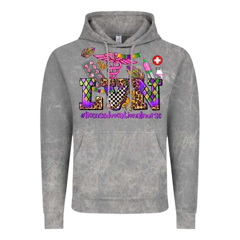 Mardi Gras  Lvn Licensed Vocational Nurse Vintage Hoodie by AdoDesignShop | Teevron