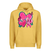 Antique Gold Breast Cancer Hearts Premium Hoodie - texasbilliewilder