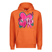 Carrot Breast Cancer Hearts Premium Hoodie - texasbilliewilder