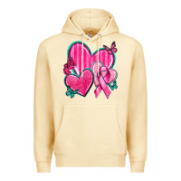Pina Colada Breast Cancer Hearts Premium Hoodie - texasbilliewilder