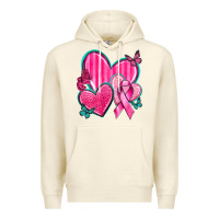 Sandshell Breast Cancer Hearts Premium Hoodie - texasbilliewilder