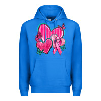 True Royal Breast Cancer Hearts Premium Hoodie - texasbilliewilder