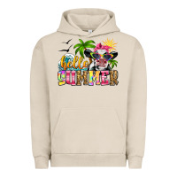 Pigment French Oak hello summer cow Urban Hoodie - Zillion Design Studio