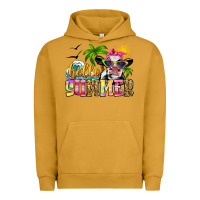 Pigment Peanut Butter hello summer cow Urban Hoodie - Zillion Design Studio