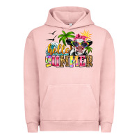 Pigment Salmon hello summer cow Urban Hoodie - Zillion Design Studio