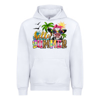 White hello summer cow Urban Hoodie - Zillion Design Studio