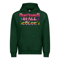 Forest Green Fight Cancer In All Color Urban Hoodie - texasbilliewilder