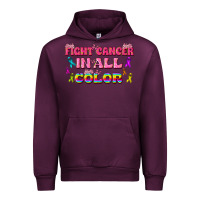 Mauve Wine Fight Cancer In All Color Urban Hoodie - texasbilliewilder