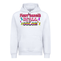 White Fight Cancer In All Color Urban Hoodie - texasbilliewilder