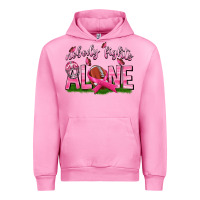 Fuchsia Pink Football Nobody Fights Alone Urban Hoodie - texasbilliewilder