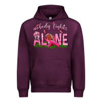 Mauve Wine Football Nobody Fights Alone Urban Hoodie - texasbilliewilder