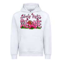 White Football Nobody Fights Alone Urban Hoodie - texasbilliewilder