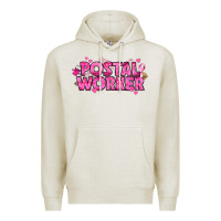 Oatmeal Heather Breast Cancer Postal Worker Premium Hoodie - texasbilliewilder