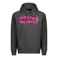 Charcoal Heather Breast Cancer Postal Worker Premium Hoodie - texasbilliewilder