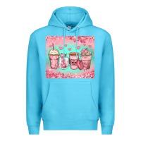 Ocean Blue best mom ever coffee cups Premium Hoodie - Zillion Design Studio