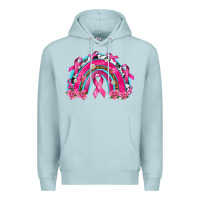 Blue Mist Breast Cancer Rainbow Premium Hoodie - texasbilliewilder
