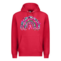 Cardinal Breast Cancer Rainbow Premium Hoodie - texasbilliewilder