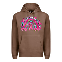 Chestnut Breast Cancer Rainbow Premium Hoodie - texasbilliewilder