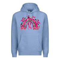 Colony Blue Breast Cancer Rainbow Premium Hoodie - texasbilliewilder