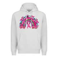 Dove Grey Breast Cancer Rainbow Premium Hoodie - texasbilliewilder