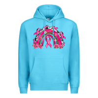 Ocean Blue Breast Cancer Rainbow Premium Hoodie - texasbilliewilder