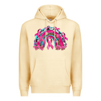 Pina Colada Breast Cancer Rainbow Premium Hoodie - texasbilliewilder
