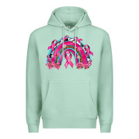Seafoam Breast Cancer Rainbow Premium Hoodie - texasbilliewilder