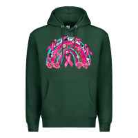 Sports Green Breast Cancer Rainbow Premium Hoodie - texasbilliewilder