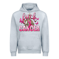 Heather Grey Fuck Cancer with Butterflies Urban Hoodie - texasbilliewilder
