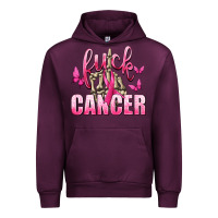 Mauve Wine Fuck Cancer with Butterflies Urban Hoodie - texasbilliewilder
